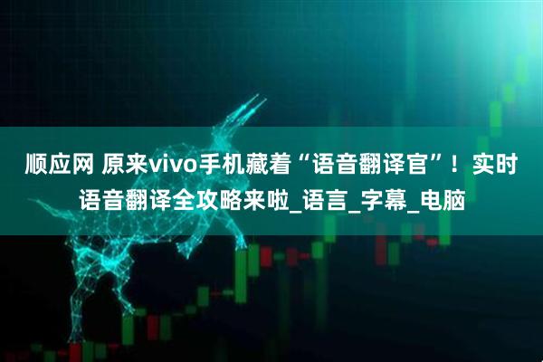 顺应网 原来vivo手机藏着“语音翻译官”！实时语音翻译全攻略来啦_语言_字幕_电脑
