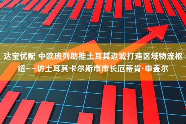 达宝优配 中欧班列助推土耳其边城打造区域物流枢纽——访土耳其卡尔斯市市长厄蒂肯·申盖尔