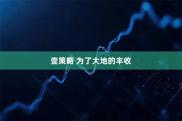 壹策略 为了大地的丰收